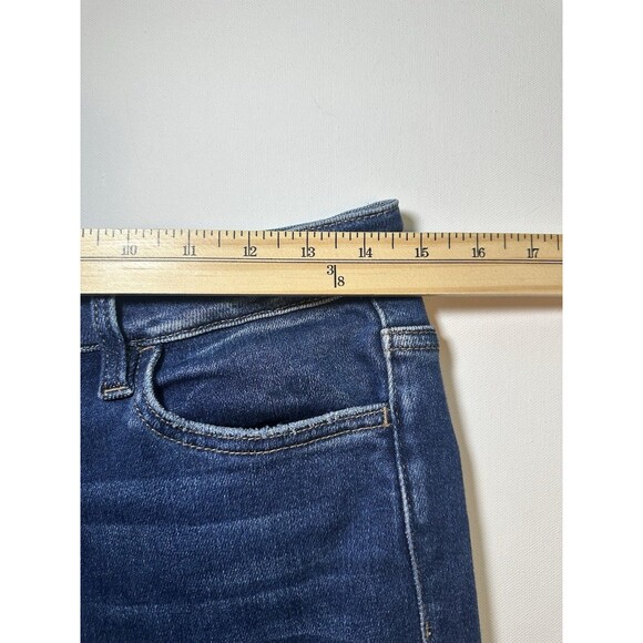Vervet Blue Jeans Straight Leg Stretch Women’s Size 29 Raw Hem Dark Wash Denim‎ - Picture 11 of 14